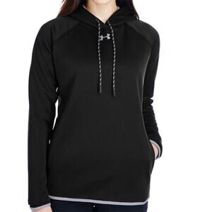 Under Armour Women's XS Double Threat Fleece Hoodie, Black